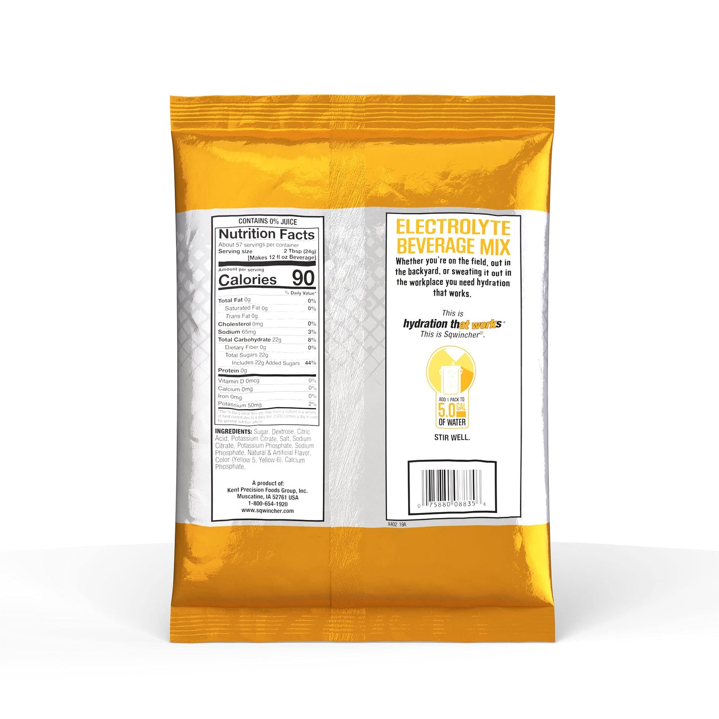 Sqwincher Powder Pack Tropical Cooler Flavor Electrolyte Drink Concentrate 4766 oz Packet Pack of 16