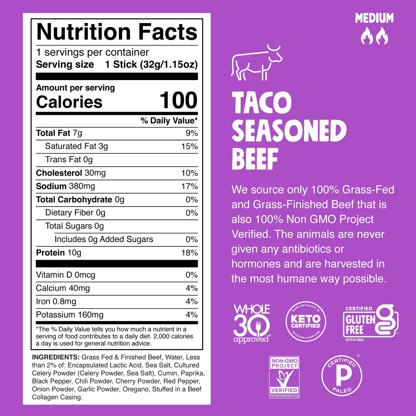 Chomps 6 Flavor Variety Trial Pack  GrassFed  Finished Beef and Venison  Antibiotic Free Turkey Meat Snack Sticks Keto Paleo Low Carb Whole30 Approved Gluten Free Zero Sugar Food