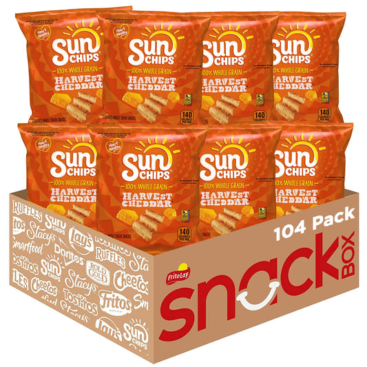 SunChips Multigrain Snacks Harvest Cheddar 1 Ounce Pack of 104