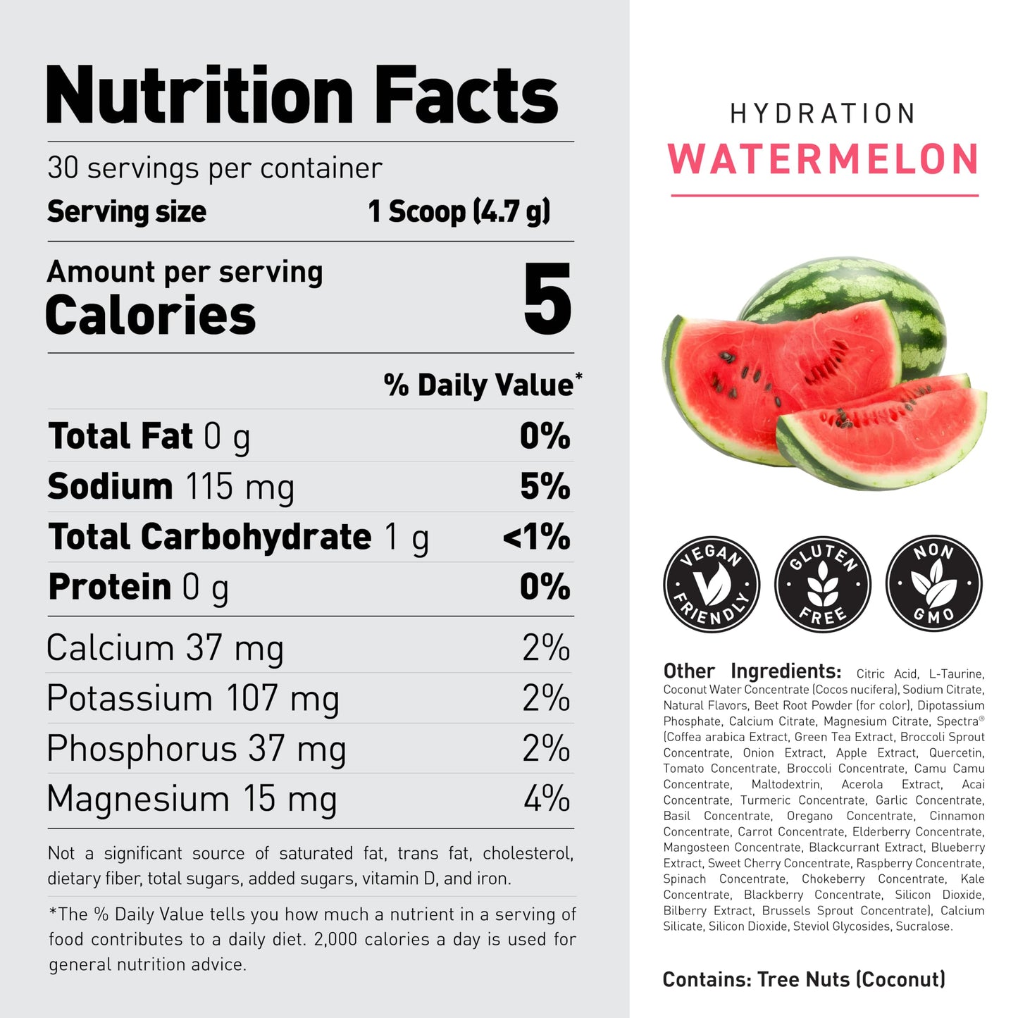 Kaged Electrolyte Hydration Powder | Hydracharge Watermelon | Sports Drink for Men and Women | Pre, Post, Intra Workout Supplement | 30 Servings