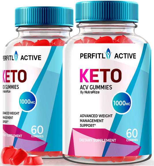 NutraRize (Pack of 2 Perfitly Active Keto ACV Gummies for Advanced Weight Loss, Maximum Strength Gummies, Keto + ACV Advanced Formula Supplement, Gomitas Reviews (120 Gummies)