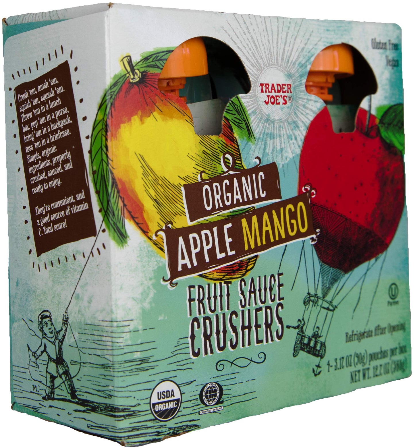 Trader Joes Organic Apple Mango Fruit Sauce Crushers