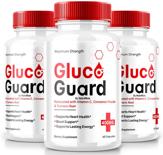 NutraRize (3 Pack) Gluco Guard Capsules, GlucoGuard Natural Support Formula, Unique Health Supplement, Premium Pills to Maintain Healthy Levels, Gluco GuardianPro, Official Reviews (180 Capsules)