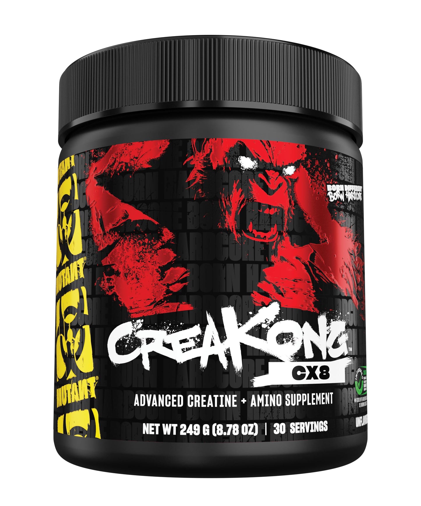 Mutant CREAKONG CX8 - Advanced Creatine + Amino Supplement with 4g Triple Creatine Blend, 4g Amino Blend (BCAAs & Taurine) for Muscle Growth & Performance - Unflavoured, 249g (30 Servings)