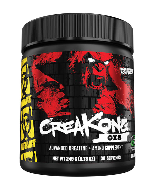 Mutant CREAKONG CX8 - Advanced Creatine + Amino Supplement with 4g Triple Creatine Blend, 4g Amino Blend (BCAAs & Taurine) for Muscle Growth & Performance - Unflavoured, 249g (30 Servings)
