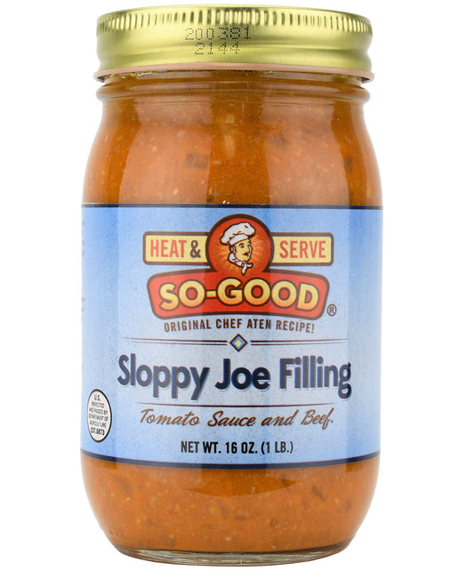 SoGood Sloppy Joe Filling with Ground Beef 16 oz Jar  Just Heat and Serve