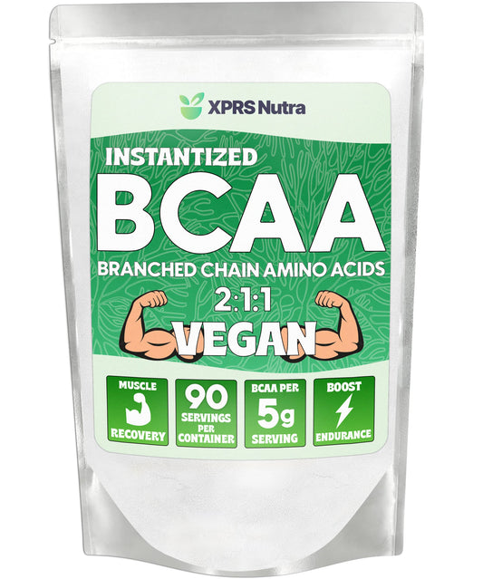 XPRS Nutra BCAA Powder - Amino Acids Supplement for Men - Unflavored BCAA Workout Supplements - Gym Supplements for Men - Amino Acids Supplement for Women for Gym Post Workout Recovery (1 Pound)