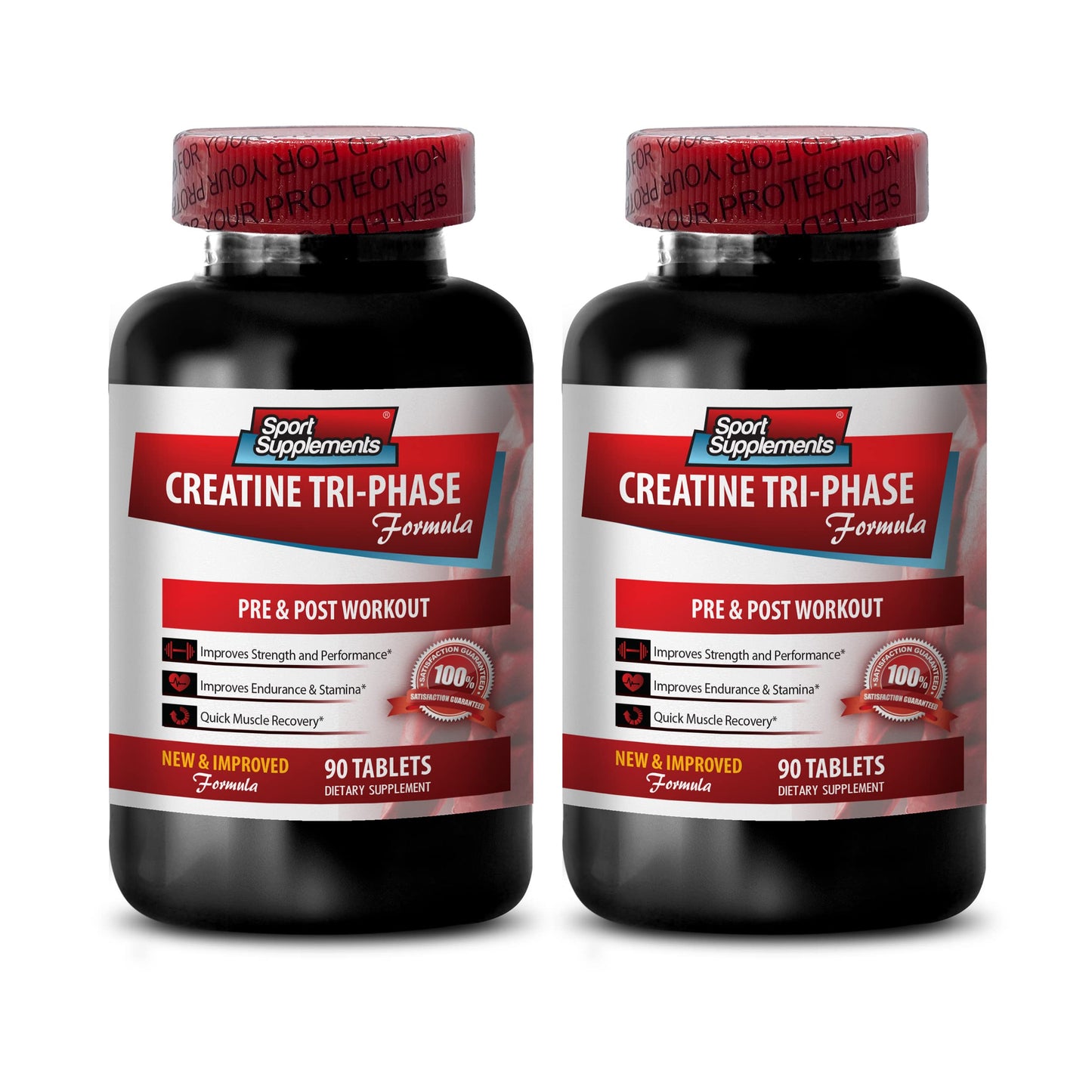 creatine alphaketoglutarate - Creatine Tri Phase - Increases Muscle Mass, Creatine Monohydrate unflavored, creatine monohydrate Pills, Muscle Recovery Supplements, Creatine Pill 2 Bottles 180 Tablets