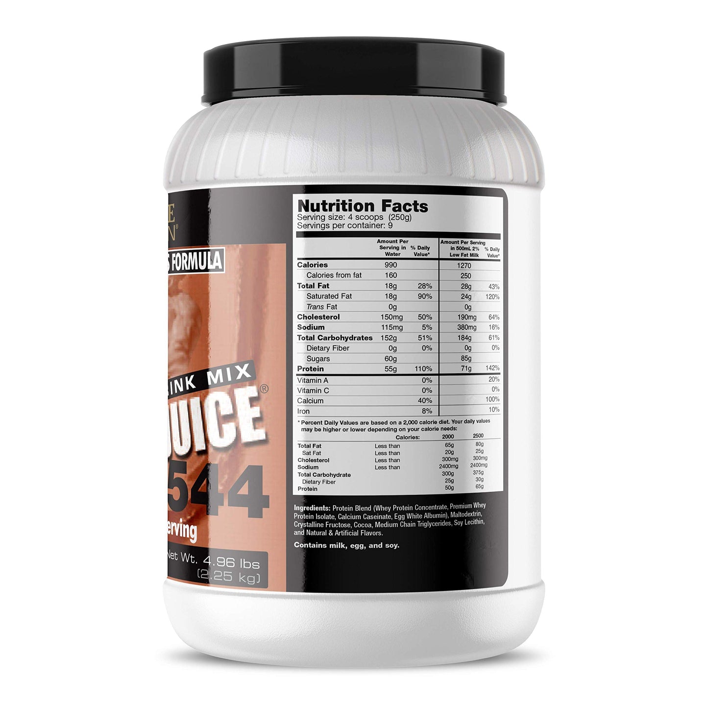 Ultimate Nutrition Muscle Juice 2544 Whey Protein Isolate- Muscle Builder-High Calorie-Weight Gain Drink Mix- 55 Grams of Protein Per Serving, Chocolate, 4.96 Pounds