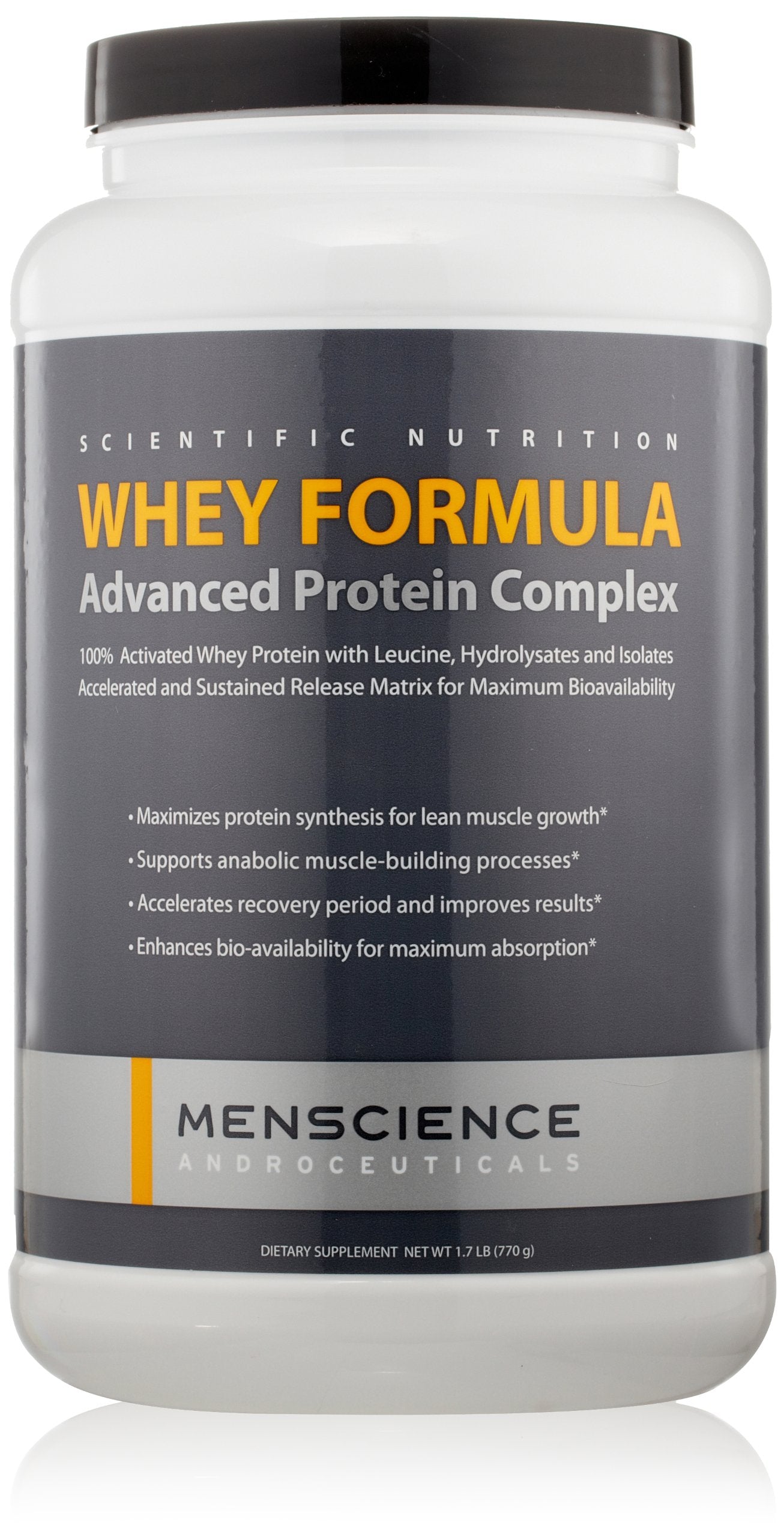 MenScience Androceuticals Whey Formula Advanced Protein Complex, 1.7 lb.