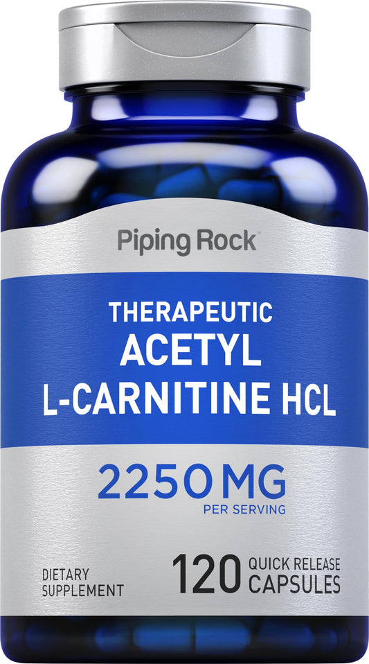 Piping Rock Acetyl L-Carnitine HCL | 2250mg | 120 Capsules | Therapeutic Supplement | Non-GMO, Gluten Free