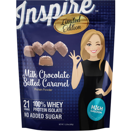 Bariatric Eating Inspire Milk Chocolate Salted Caramel Whey Protein Isolate Powder