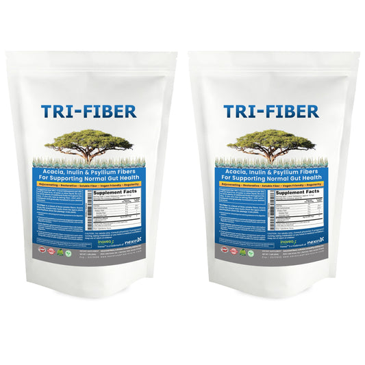 Tri-Fiber Soluble Fiber Powder, Unflavored High Fiber 3-in-1 Soluble Fiber Supplement for Digestive Support. Dietary Fiber 2x1lbs (2x16oz)