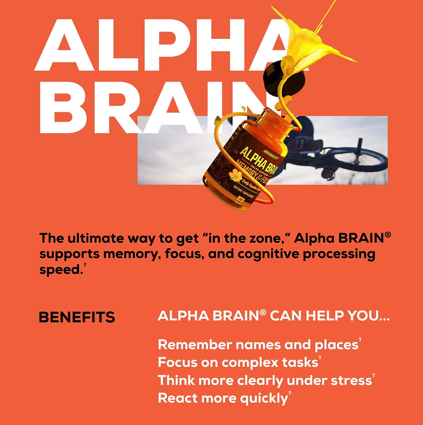 ONNIT Alpha Brain (270ct) - Premium Nootropic Brain Supplement - Focus, Concentration & Memory - Alpha GPC, L Theanine & Bacopa Monnieri