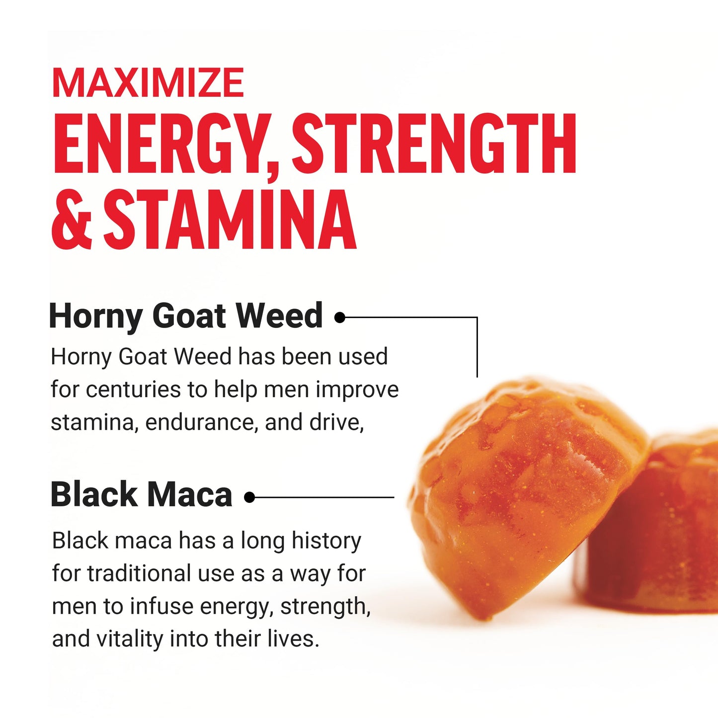 Force Factor Test X180 Gummies Testosterone Booster for Men with Tongkat Ali, Horny Goat Weed, Tribulus Terrestris, Fenugreek, & Black Maca, Supplement Men, Berry Punch, 60 Gummies, 1-Pack