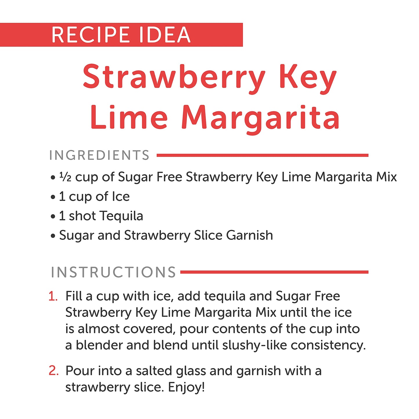 Jordans Skinny Mixes Sugar Free Strawberry Key Lime Margarita Mix Flavored Cocktail Mixer for Drinks Marg Drink Flavoring for Cocktails  Mocktails Low Calorie Keto Friendly 32 Fl Oz 1 Pack