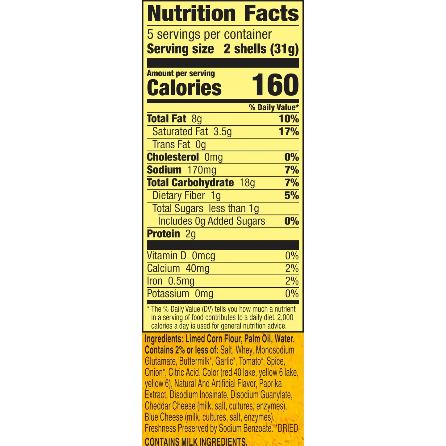 Old El Paso Stand N Stuff Bold Nacho Cheese Flavored Taco Shells 10count Pack of 6