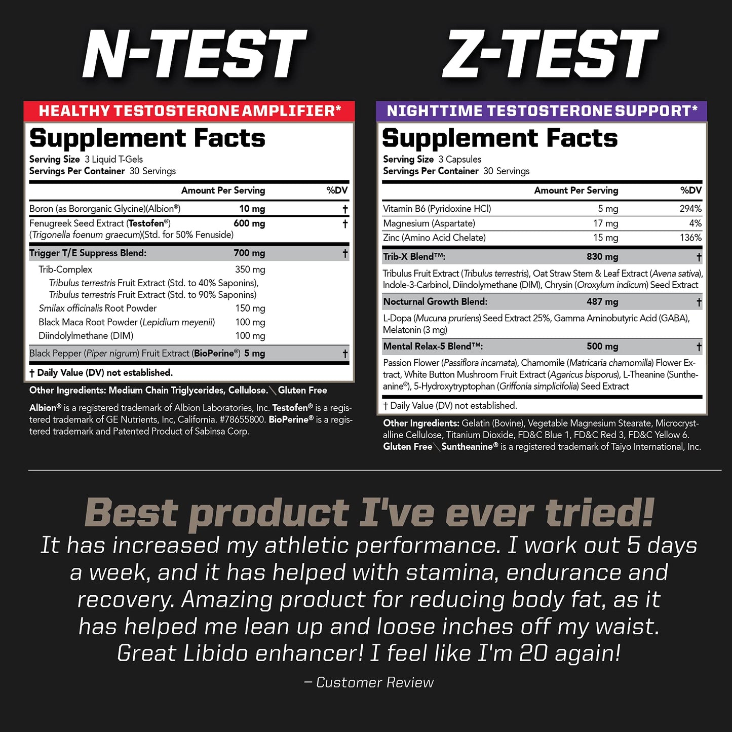 PMD Sports Flex Stack Advanced 24-Hour Testosterone Stack for Lean Muscle Growth, Strength, Recovery, Libido and Restful Sleep - N-Test 600 Advanced / 90 Liquid T-Gels, Z-Test 90 Capsules …