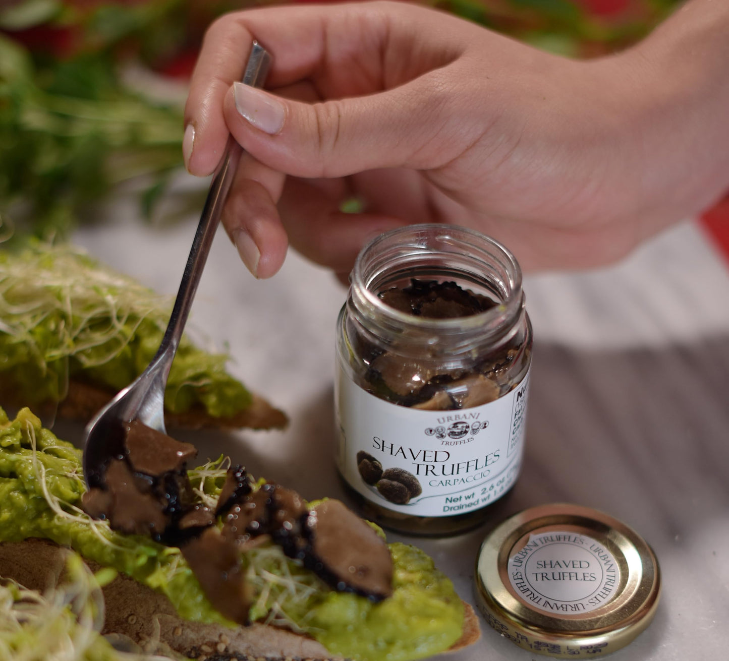 Urbani Truffles Shaved Summer Black Truffle Carpaccio  Exquisite Slices for Sauces Pasta Risotto  Italian Finest Premium Quality  Fresh Black Truffles  26 Oz