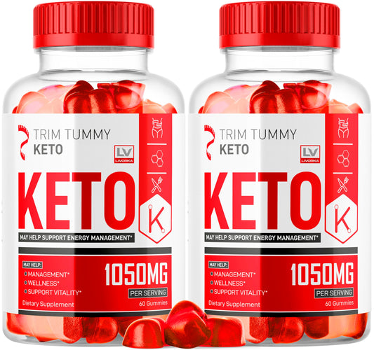 (2 Pack) Trim Tummy Keto ACV Weight Loss Gummies, Trim Tummy Keto ACV Gummies 1050MG, Trim Tummy Keto, Trim Tummy Keto Extreme ACV Gummies, Trim Tummy Gummies - Keto Apple Cider Vinegar for 2 Months
