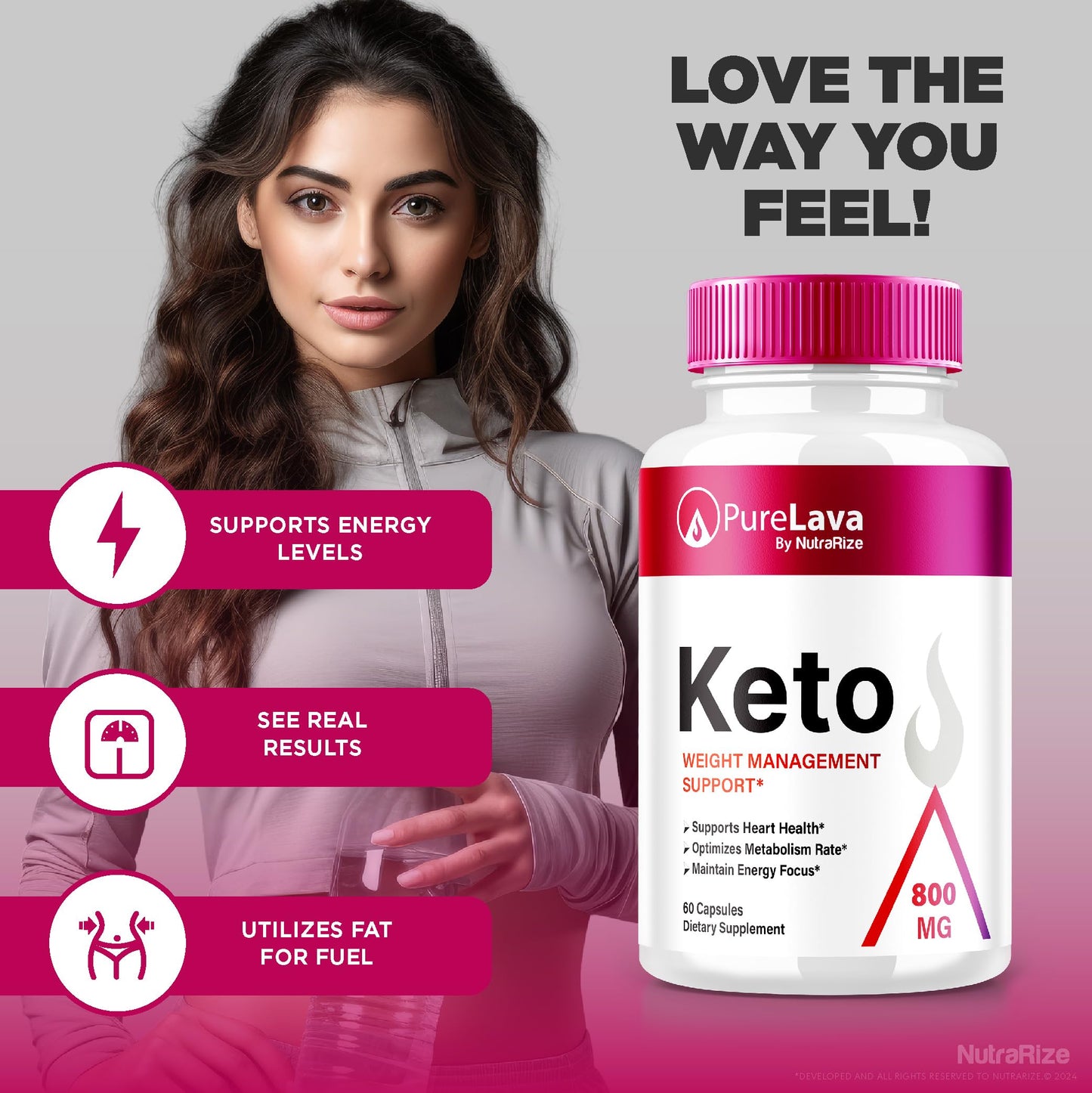 Pure Lava Capsules, Official PureLava Keto Formula, All Natural Keto Weight Loss Supplement to Give Energy and Support Healthy Body, Keto Fitness Pills, PureLava Reviews (60 Capsules)