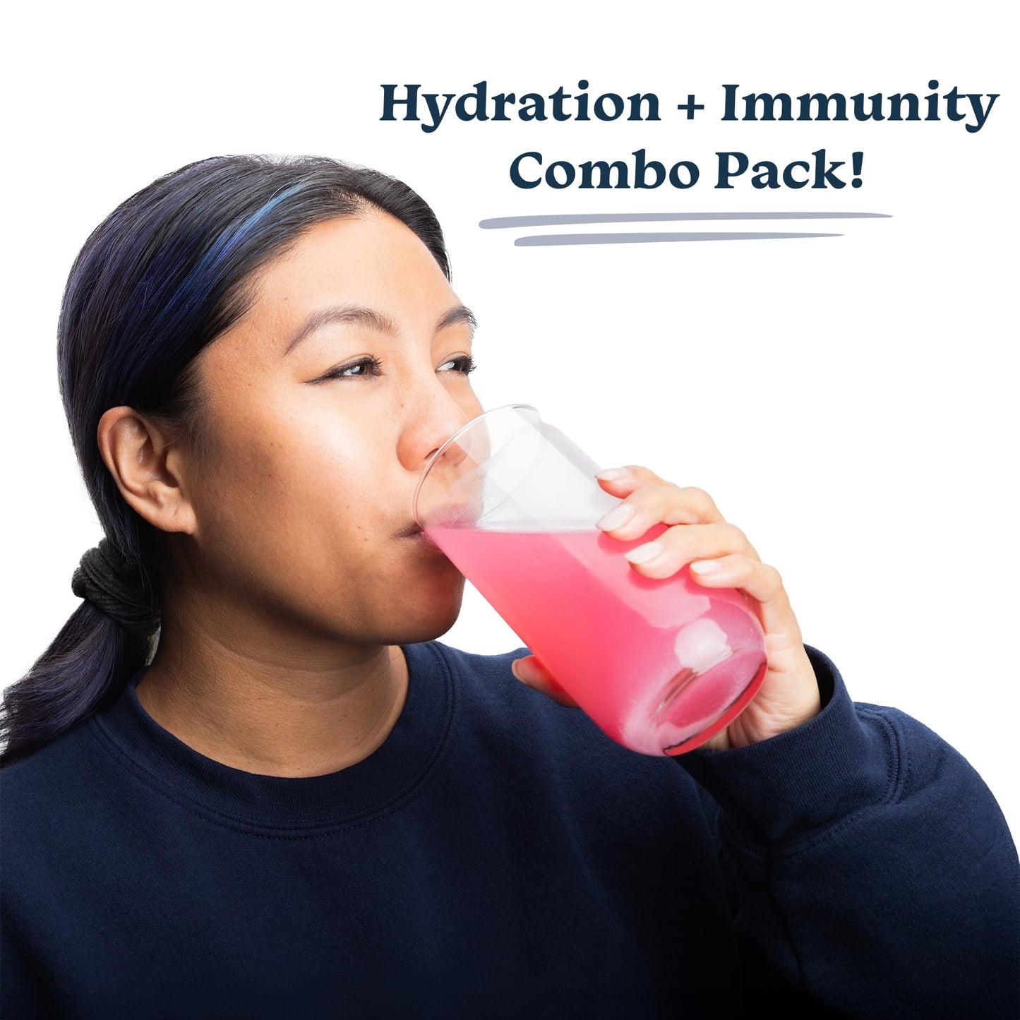 Drinklits Orange Daily Hydration Tablets + Strawberry Immunity Tablets (2) Tube Pack | Essential Electrolytes - Great Taste - Immune Support | 20 Servings (10 Tablets Per Tube)