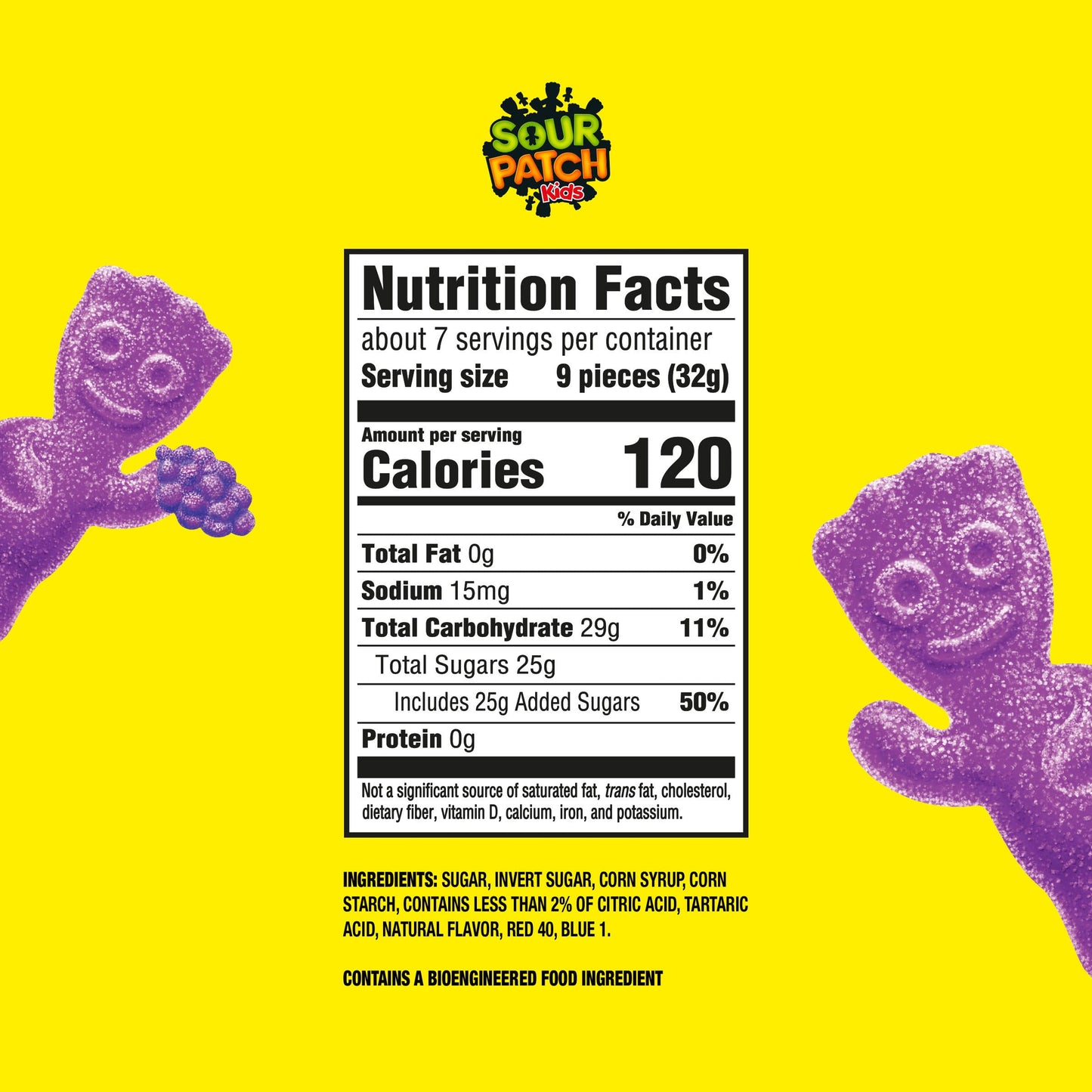 SOUR PATCH KIDS Grape Soft  Chewy Candy 802 oz