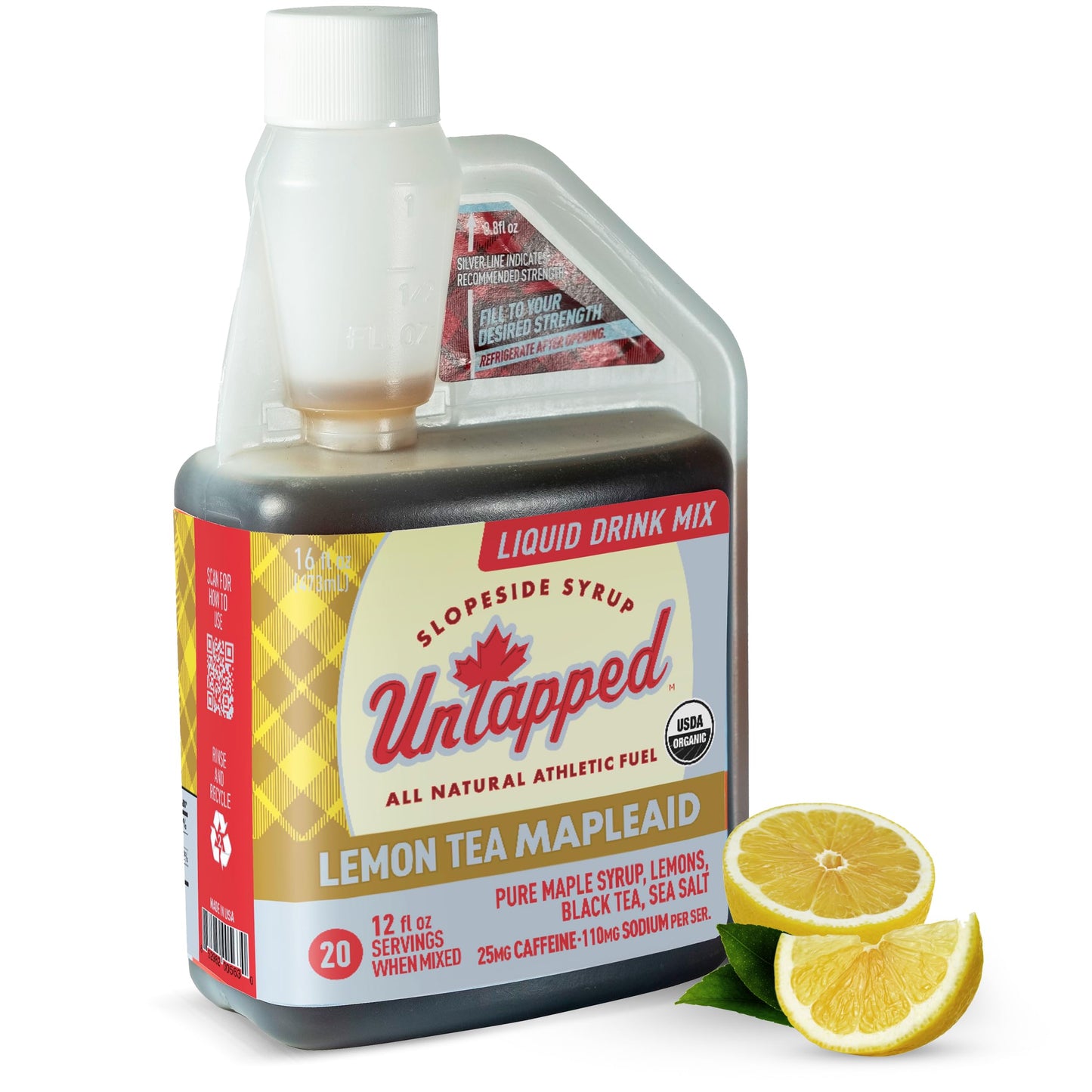 Untapped Liquid Lemon Tea Mapleaid Bulk Bottle - 20 Servings