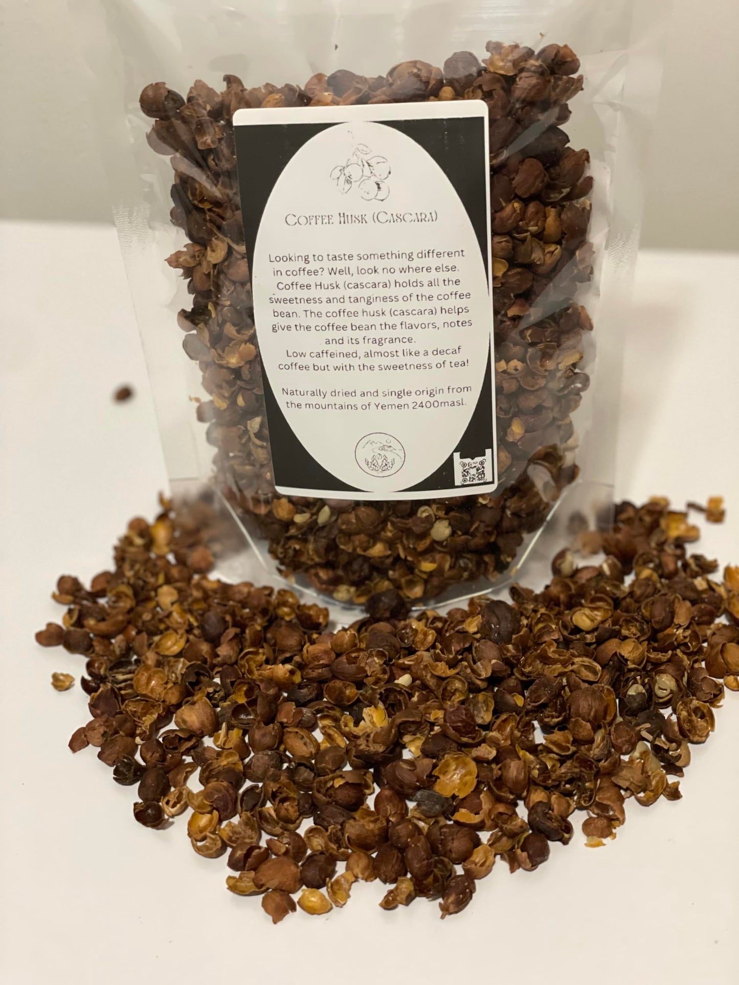 HATIB  Specialty Yemeni Coffee Husk Cascara Yemeni Coffee Husk Unroasted 100 all natural Yemeni Coffee Husk Cascara Coffee Husk for low Caffeine Coffee drink  1lb bag