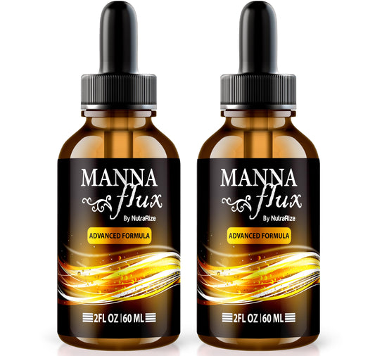 (2 Pack) MannaFlux Drops, All-Natural Manna Flux Liquid Supplement, Official Nutritional Formula to Support Overall Health and Fitness, Gotas Reviews (60 Servings)