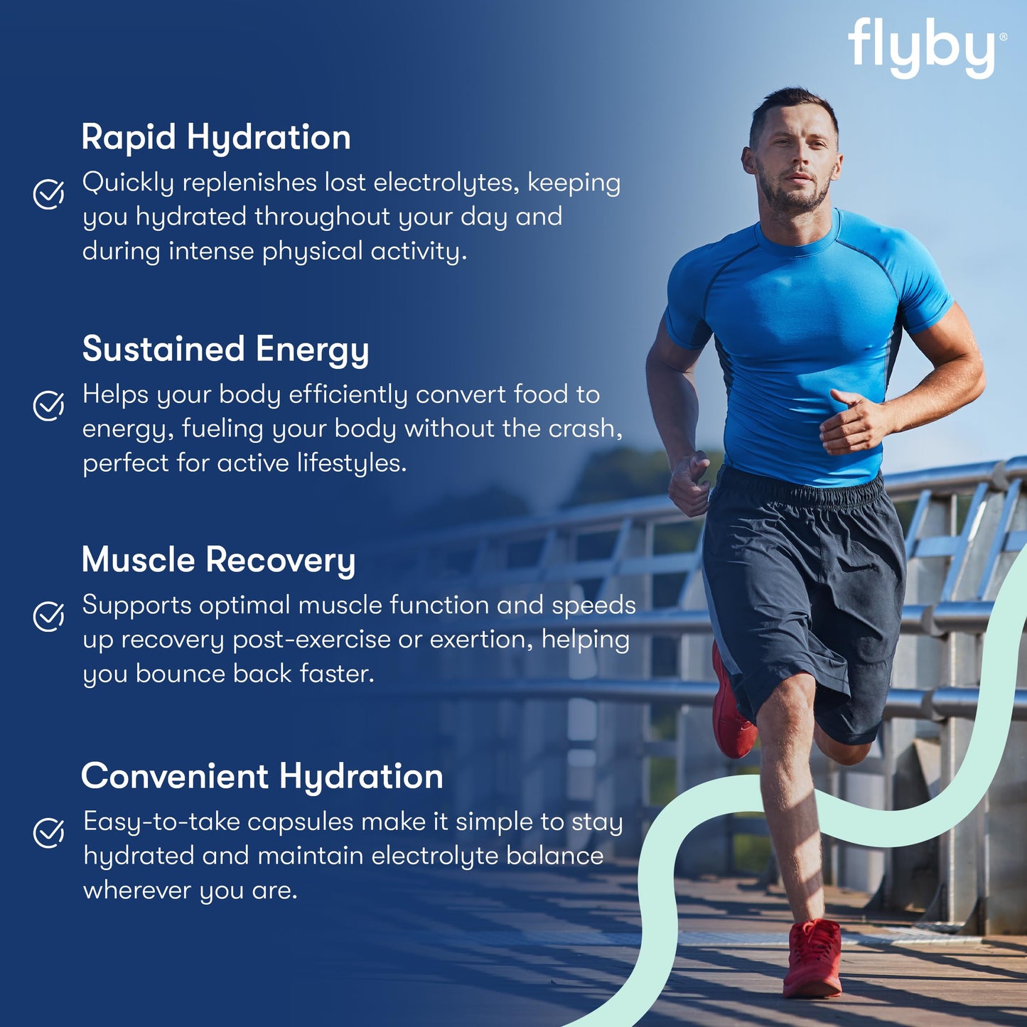 Flyby Electrolyte Capsule - Contains Sodium, Potassium, Vitamin D3, B Vitamins, Copper and Manganese | Electrolytes Recovery | Non-GMO | No Added Sugar - 60 Count
