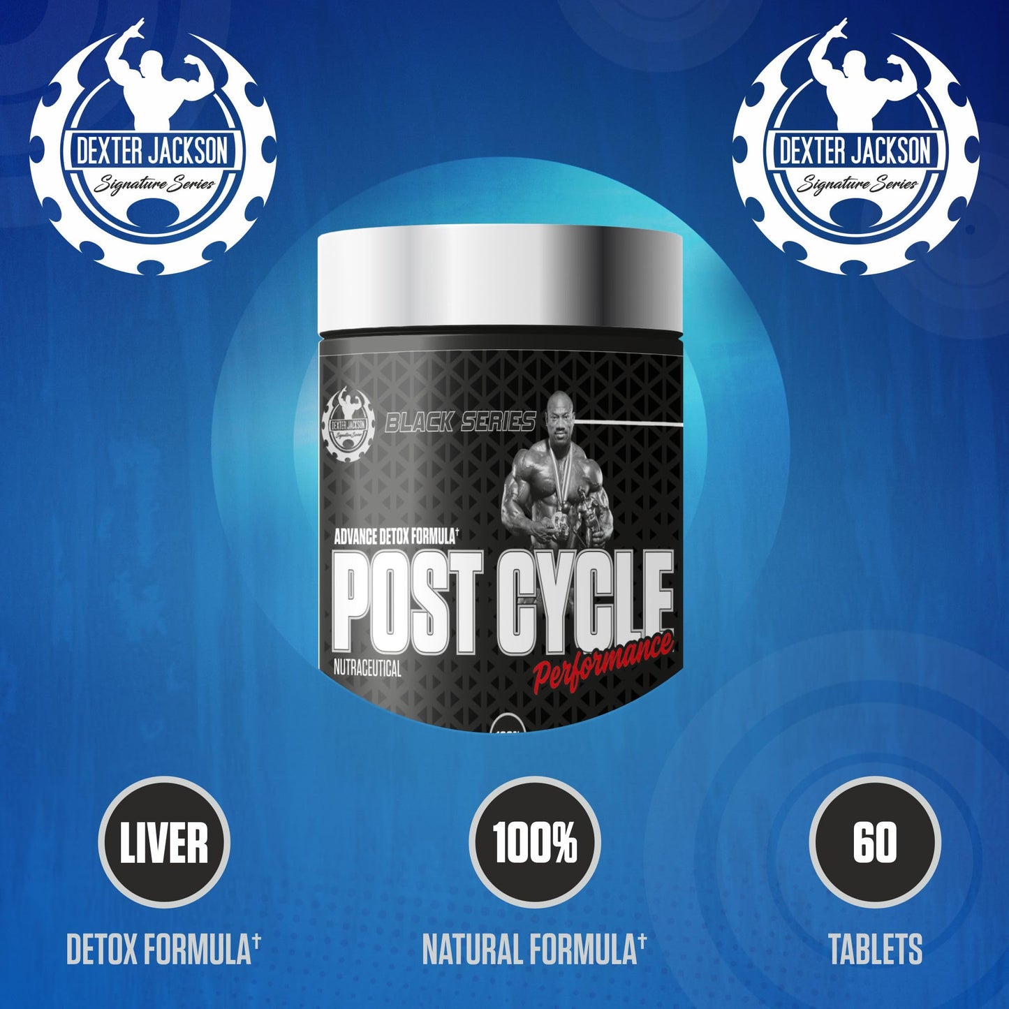 DEXTER JACKSON Black Series Post Cycle Performance | Advance Detox Formula| 60 Tablets, 30 Servings