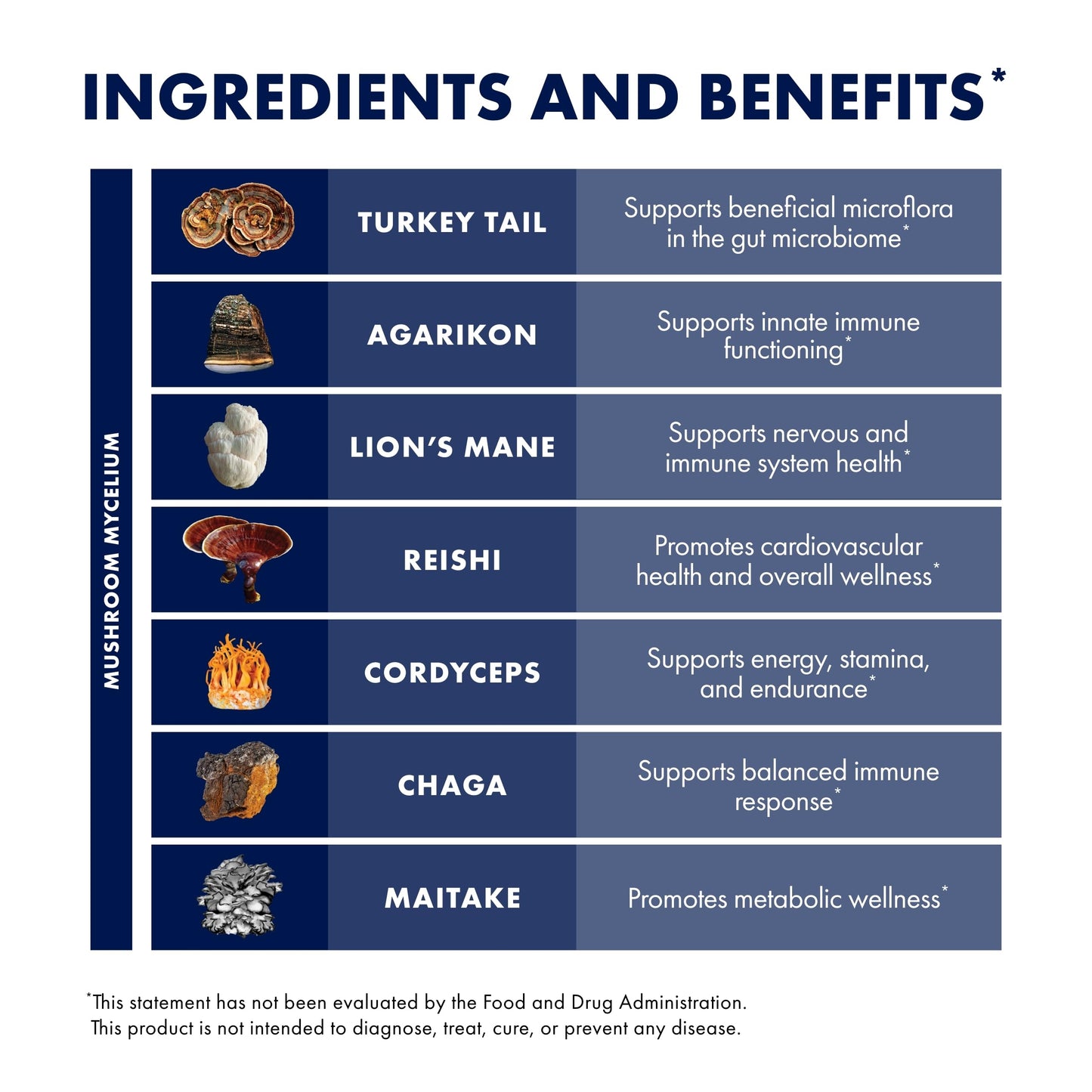 Host Defense MyCommunity Capsules - 17 Species Blend Mushroom Supplement for Immune Support - Herbal Aid with Lion's Mane, Reishi. Chaga, Cordyceps, Turkey Tail & More - 60 Capsules (30 Servings)*