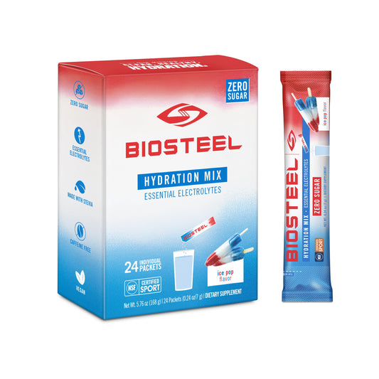 BioSteel Hydration Mix, Sugar-Free with Essential Electrolytes, Ice Pop, 24 Single Serving Packets