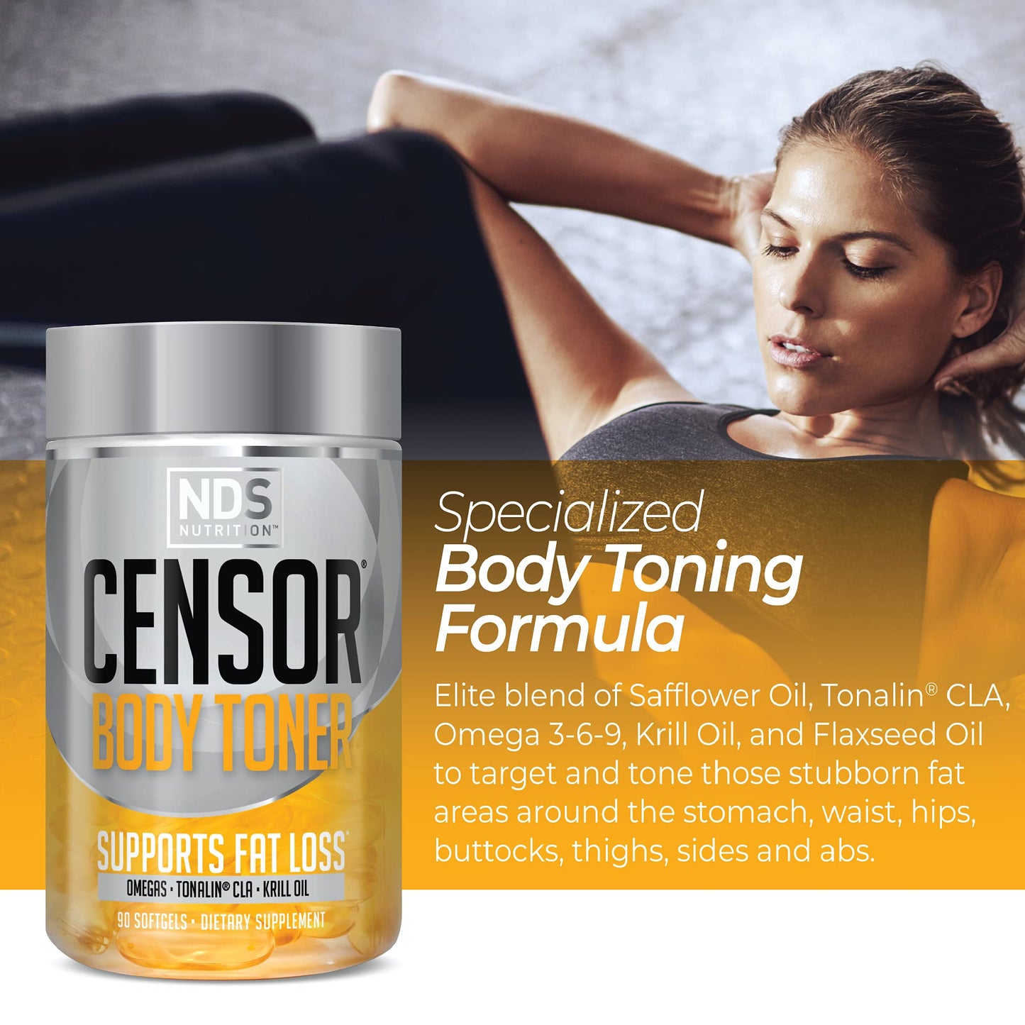 LeanForm24 NDS Nutrition Maximum Strength Weight Loss - Decrease Appetite and Energy Booster - Glutamine, L-Carnitine, and CLA (LipoRush XT 60 Capsules, Censor 90 Softgels, and Slim-Tox 90 Capsules)