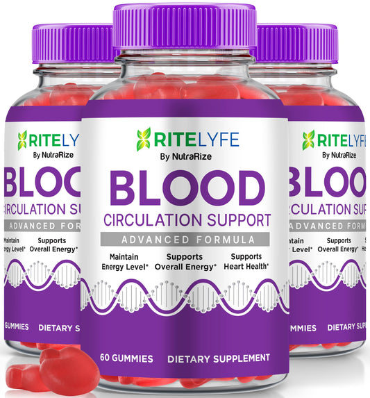 NutraRize (Pack of 3 RiteLyfe Blood Circulation Support Gummies, All Natural Stabilizer to Maintain Stable Healthy Levels and Overall Wellness, Premium Formula Gomitas Review (180 Gummies)