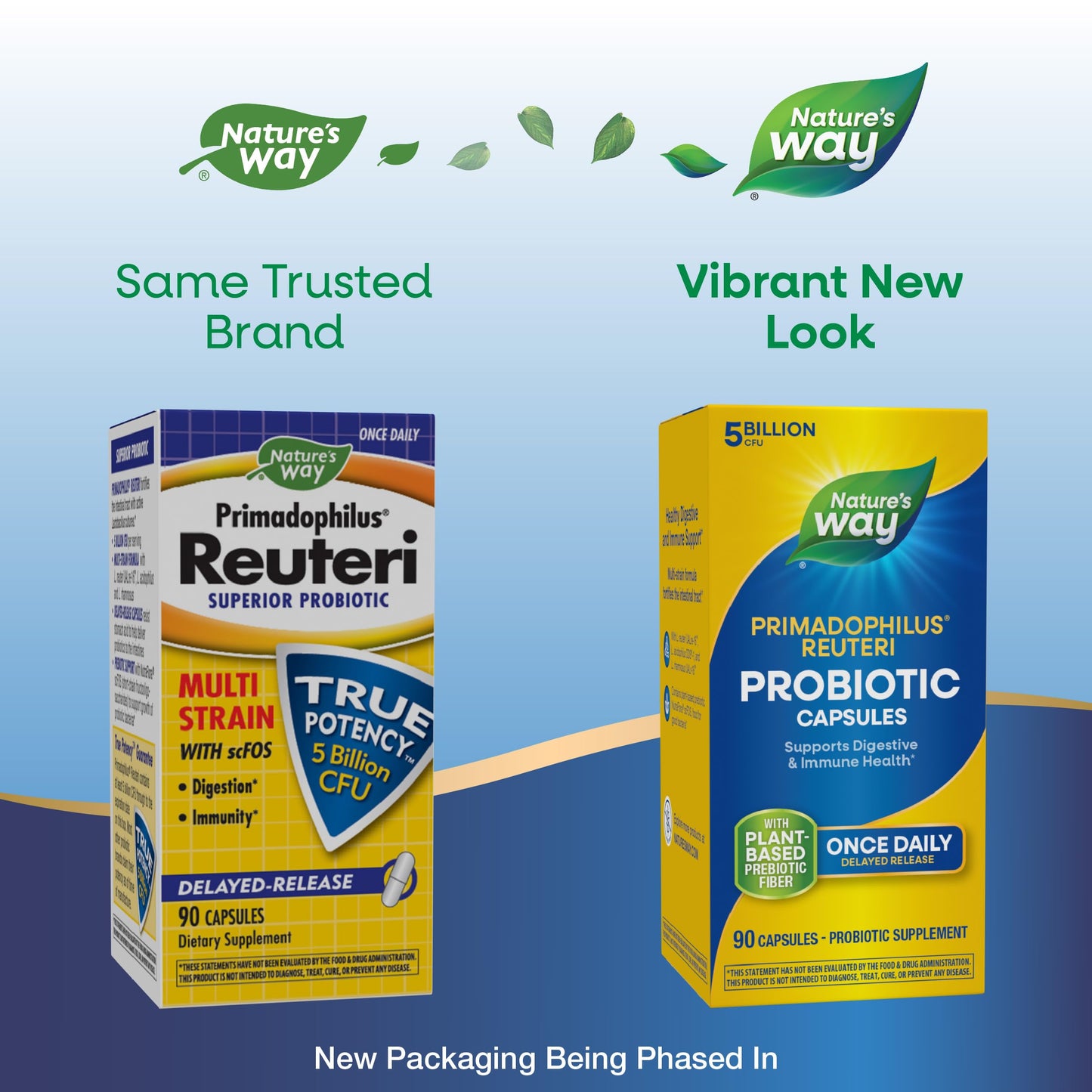 Nature's Way Primadophilus Reuteri Probiotic, Supports Digestive & Immune Health*, 5 Billion Live Cultures, 90 Capsules (Packaging May Vary)