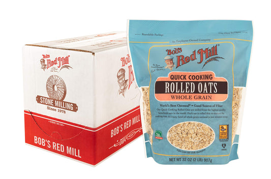 Bobs Red Mill Quick Cooking Rolled Oats 32ounce Pack of 4