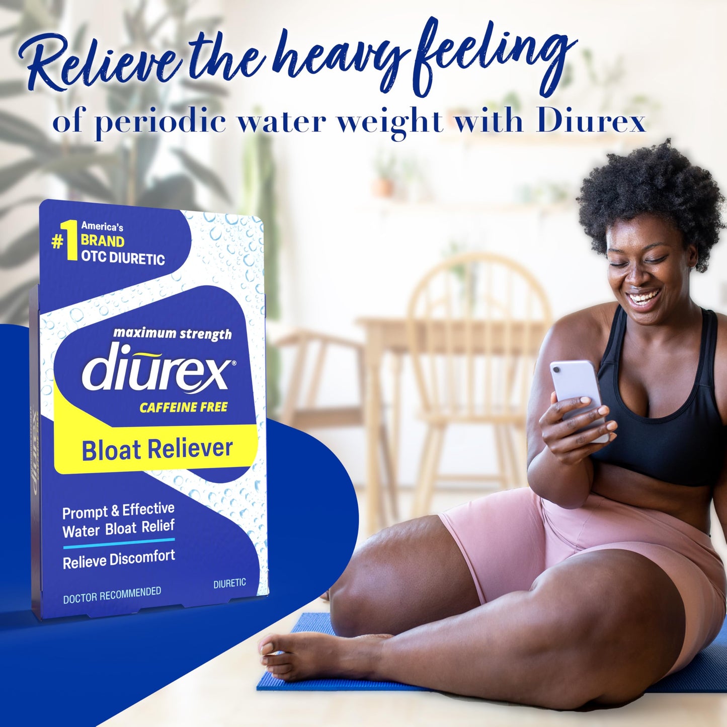 Diurex Max Water Pills - Maximum Strength Caffeine Free Diuretic - Relieve Water Bloat - 24 Count