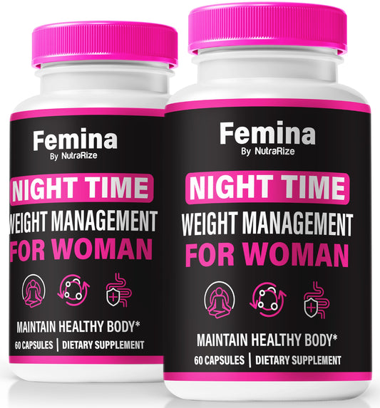 (2 Pack) Femina Nighttime Capsules, Official Femina Night Time Pills for Women, Premium Ingredients to Support Overall Health, Fitness & Wellbeing, All-Natural Keto Pastillas Review (120 Capsules)