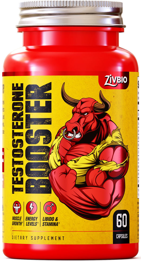 Testosterone Booster Supplement for Men - Ashwagandha, Tongkat Ali, DIM, Zinc, Tribulus & More - Workout, Muscle Builder, Energy, Libido, Strength - Male Enhancing Total Test Boost Pills - 30 Servings