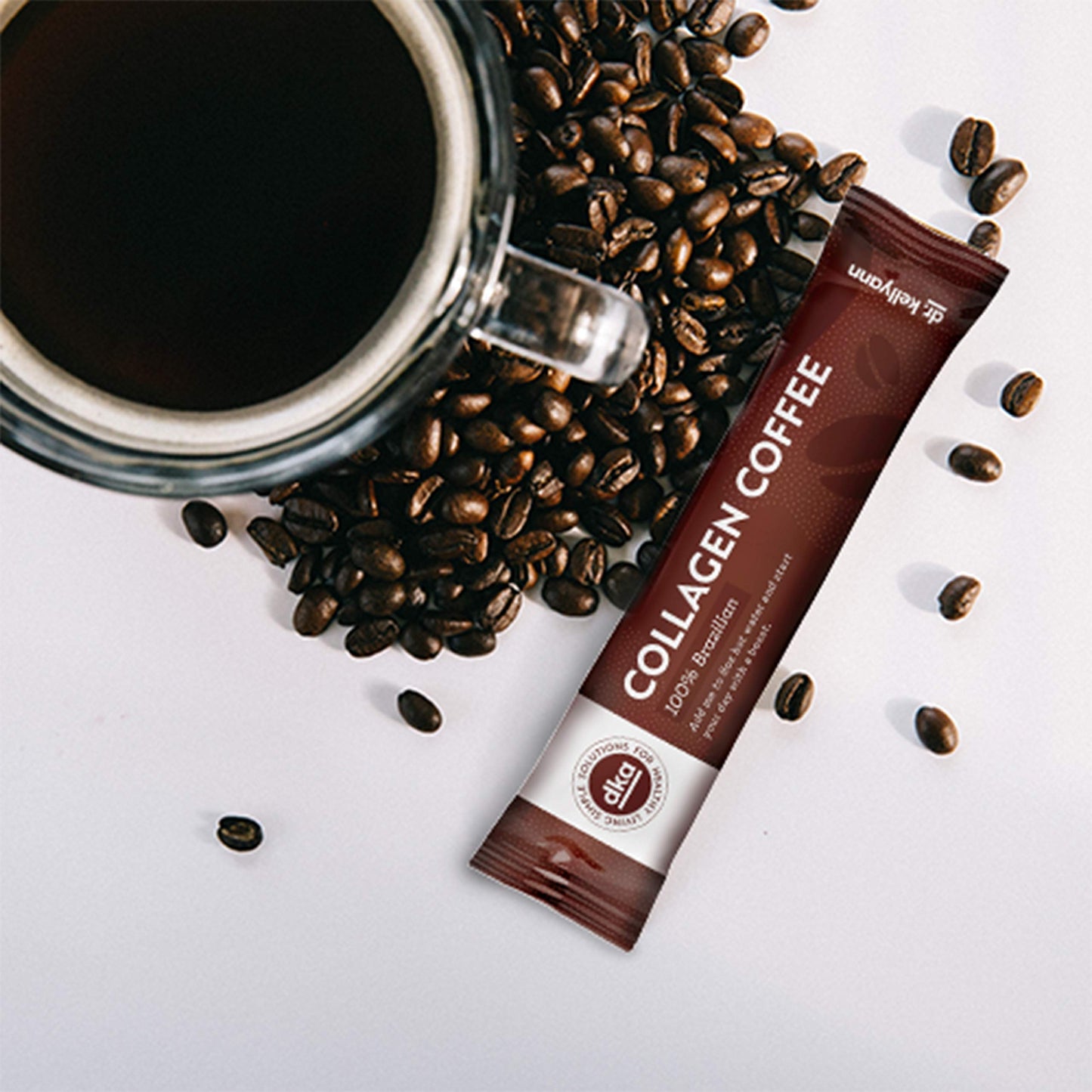 Dr Kellyann GrassFed Collagen Instant Coffee 15 Packets  Keto  Paleo Friendly  Sugar free Dairy free Grain Free  Brazilian Slimming Collagen CoffeetoGo