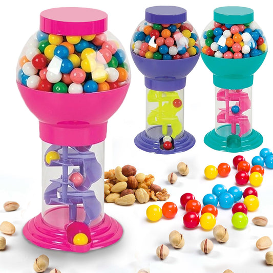 Playbees Twirling Gumball Machine  1 Pack  10 Inch  Gumballs Candy Dispenser for Kids  Candyland Party Favors and Supplies  Bubble Gum Machine for Birthday Gift Decorations Colors May Vary