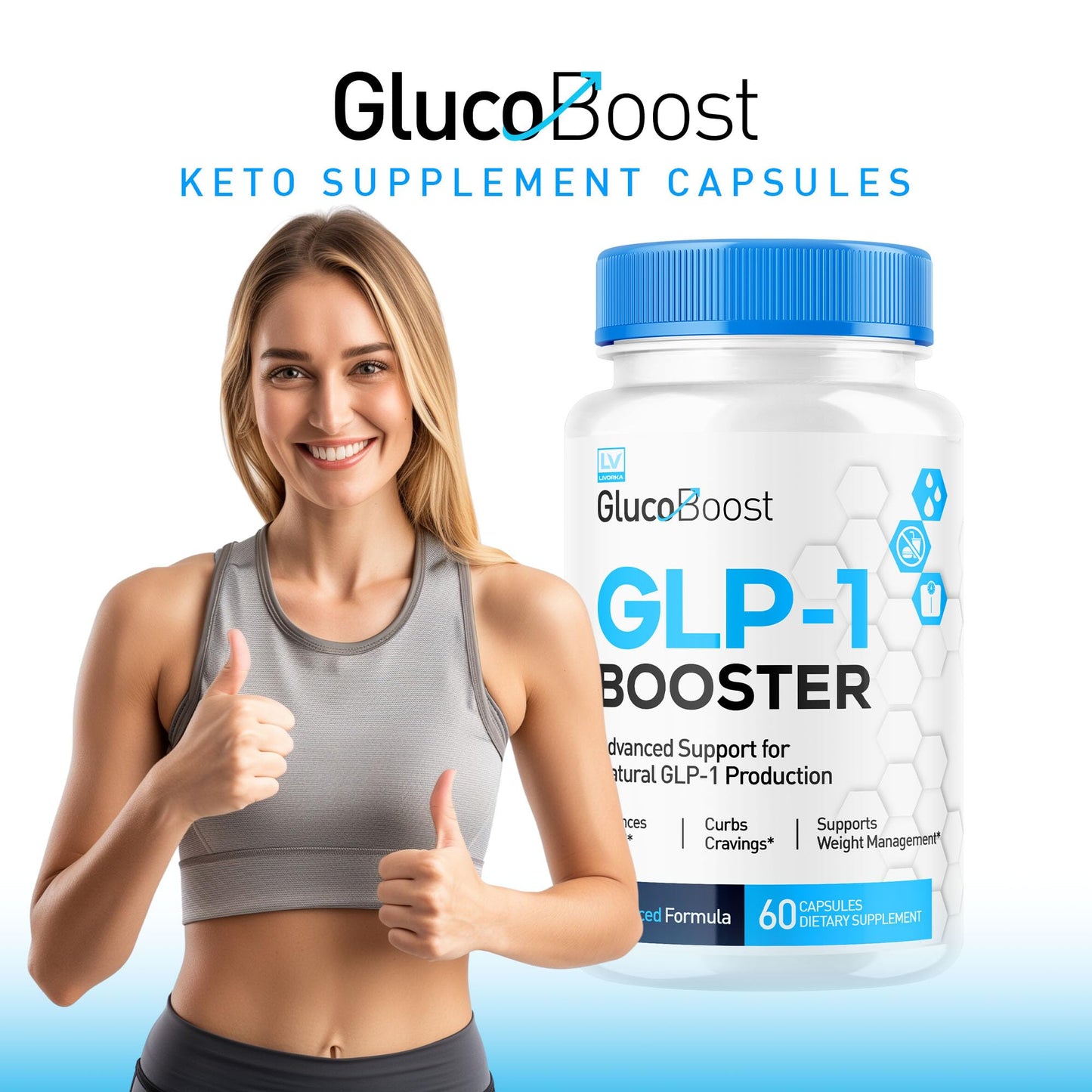 LIVORKA (3 Pack) GlucoBoost GLP-1 Booster, GlucoBoost GLP-1, GlucoBoost GLP1, Gluco Boost GLP One, Gluco Boost GLP1, GLP One Supplement Pills, Glucoboost GLP 1 Optimizer for Women and Men, 3 Months