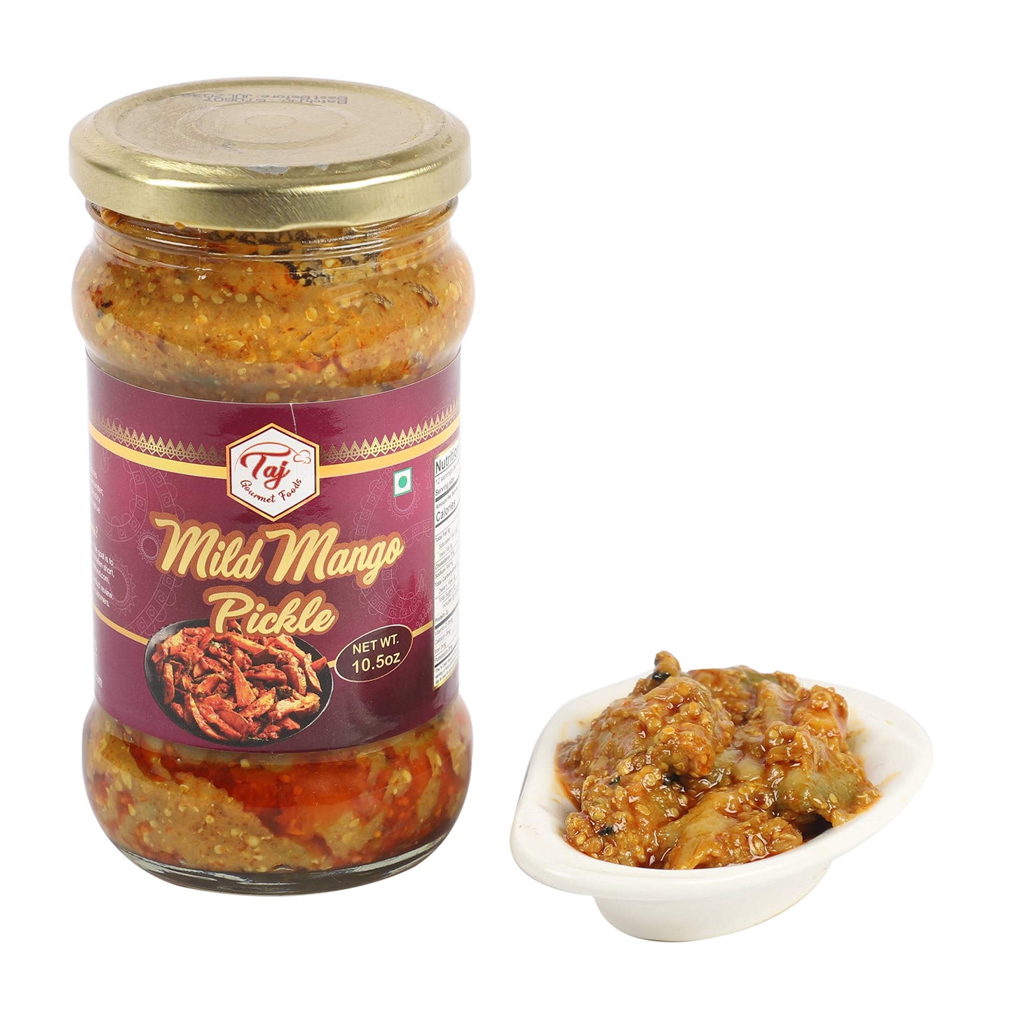 TAJ Gourmet Mild Mango Pickle Mild Mango Achar 300g 105oz