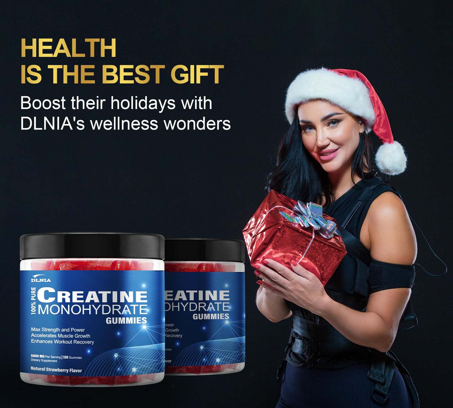 Creatine Gummies for Men & Women - Sugar Free & Vegan Advanced Formula W/L-Taurine + Vitamin B12 - for Muscle Strength, Muscles Builder, Recovery, Energy Boost, Pre-Workout Supplement
