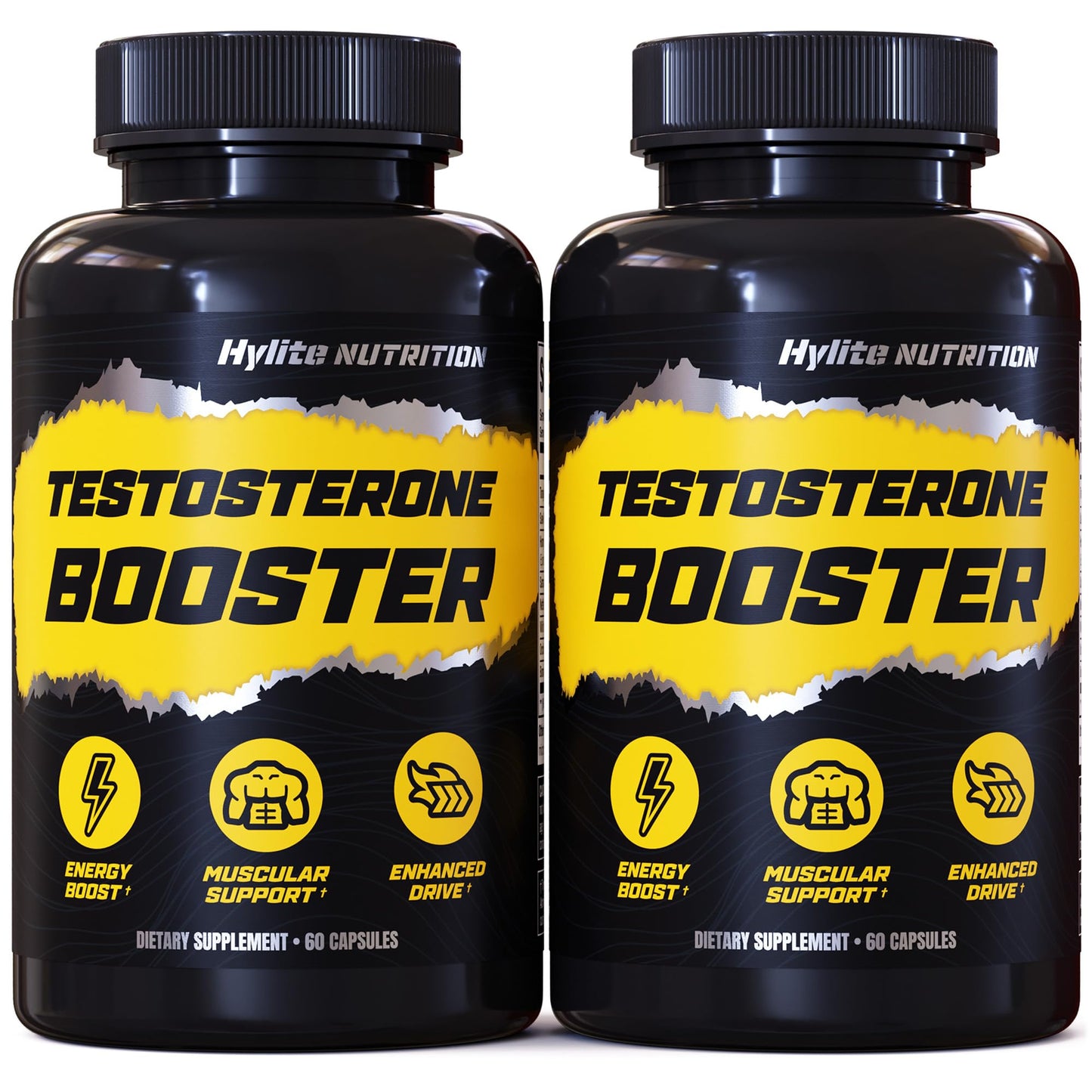Testosterone Booster - Testosterone Supplement for Men - Male Enhancing Pills for Muscle Growth, Libido, Stamina, Strength - Tongkat Ali Muscle Builder Workout Supplement - Total T Test Boost - 2 PACK