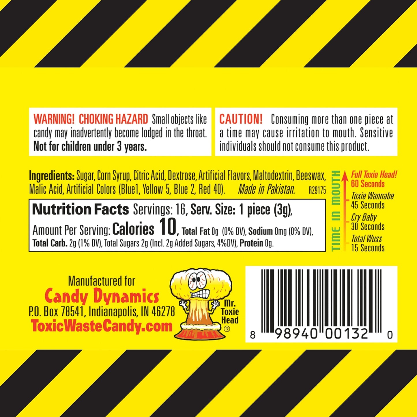 TOXIC WASTE  3Pack Toxic Waste Original Yellow Drums of Assorted Sour Candy  5 Flavors Apple Watermelon Lemon Blue Raspberry and Black Cherry 17 oz
