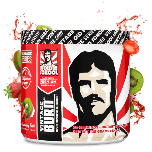 Vintage Burn - Fat Burner Powder for Men and Women - Delicious Thermogenic Fat & Weight Loss Drink - Green Coffee Bean, Caffeine, Raspberry Ketones - Strawberry Kiwi Flavor - 30 Servings