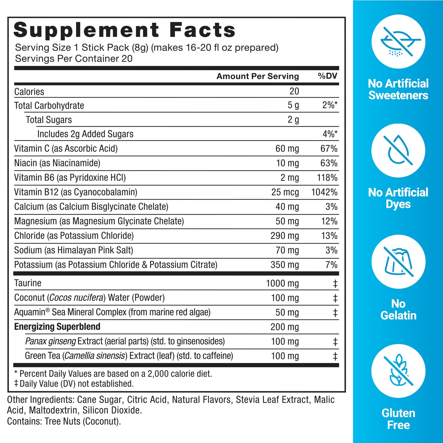 FORCE FACTOR Liquid Labs Energy Drink, Electrolytes Powder, Hydration Packets to Boost Energy & Focus, 5 Essential Electrolytes, Vitamins, Minerals, & Antioxidants, Fruit Punch Flavor, 20 Stick Packs
